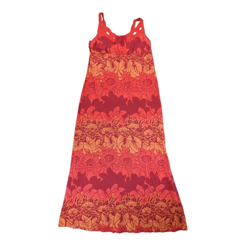 DKNY Jeans Dress Multicolored‎ Maxi Sleeveless Floral Print Size Medium M